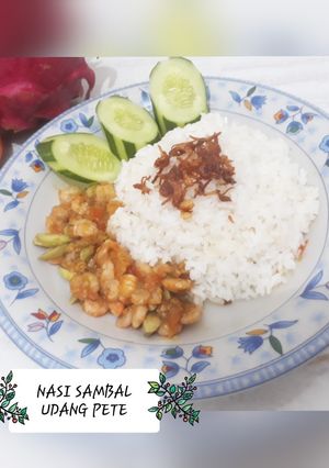 Foto resep Nasi sambal udang pete