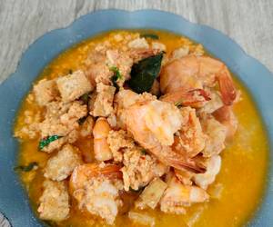 Masakan Unik Udang, Tahu Bumbu Santan Kemangi Kocok Telur Yummy Mantul
