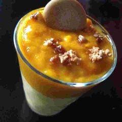 A picture of Dalgona mango lassi.