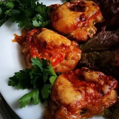 Куриное филе запеченное с помидором и сыром - простой и вкусный рецепт с пошаговыми фото