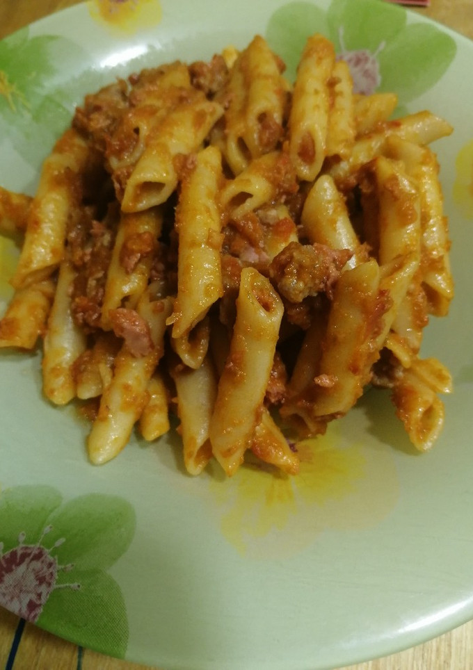 Una foto de Macarrones en salsa de verdura