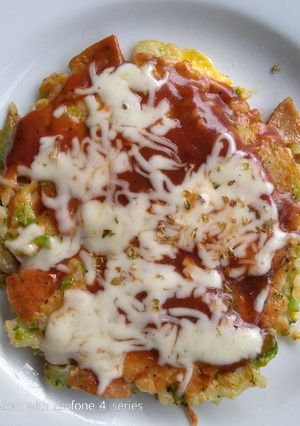 Foto resep MPASI 1thn+ Pizza sayur Nasi Mozzarella