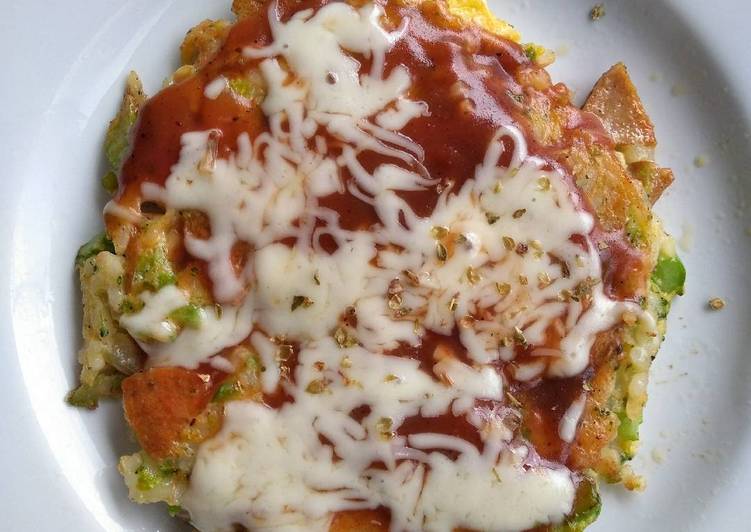 Resep MPASI 1thn+ Pizza sayur Nasi Mozzarella, Bikin Ngiler