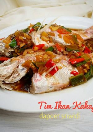Foto resep Tim ikan kakap merah