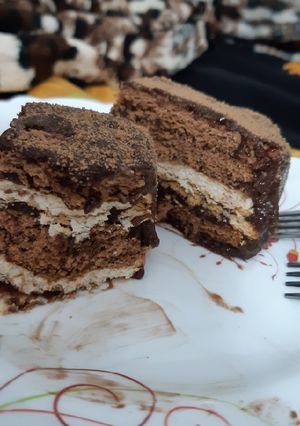 عکسی از دستور کیک یخچالی