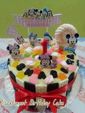 Langkah Mudah untuk Membuat Resep  Blackforest Birthday Cake (Base cake DCC Blackforest Panggang) yang Bikin Ngiler, Menggugah Selera