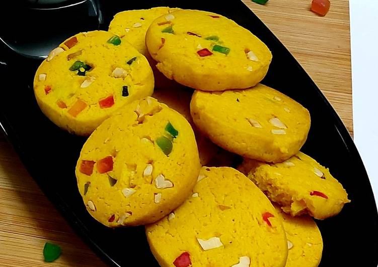 Recipe of Quick Fruit biscuits (Karachi bakery&#39;s)