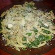 Fideos con relleno de tacos y acelga