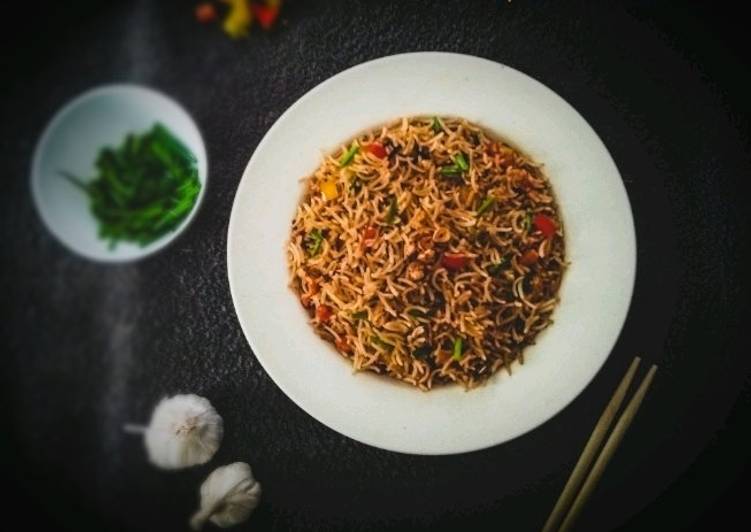 Simple Way to Make Homemade Burnt Garlic Veg Fried Rice