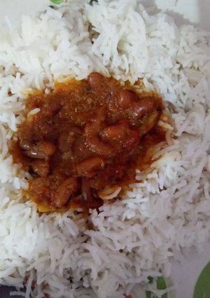 A picture of Rajma and Rice.