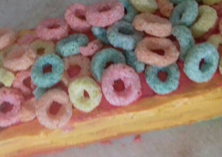 Tart simple toping cereal warna warni