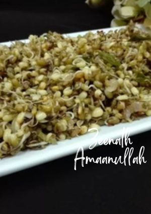 A picture of Ghee Sauteed Moong Sprouts.