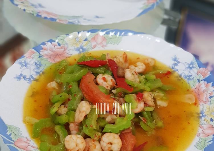 Resep Sayur pari/ pare udang tauco Lezat