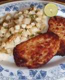 Milanesa de pollo con queso parmesano