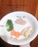 Cháo thịt gà rau củ mix dầu mè