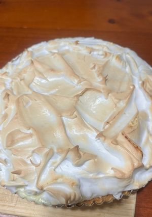 Una foto de Pie de limón con yogur griego