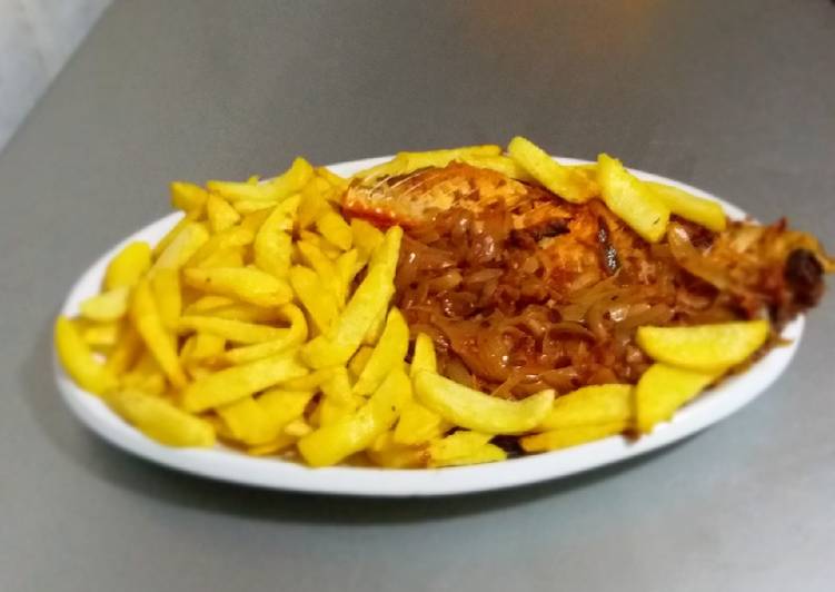 Chips and Roast Fish