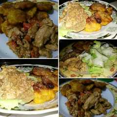 Foto principal de Fajitas de pollo y tostones