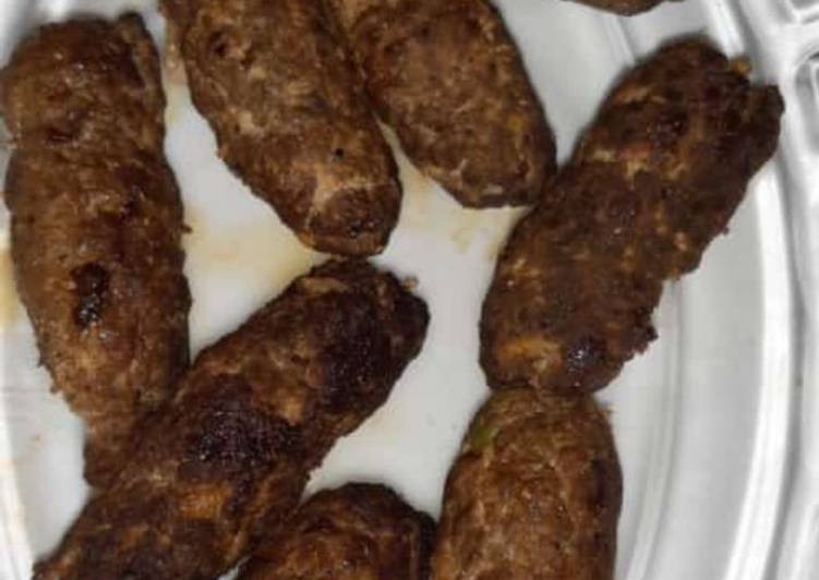 Fried seekh kabab