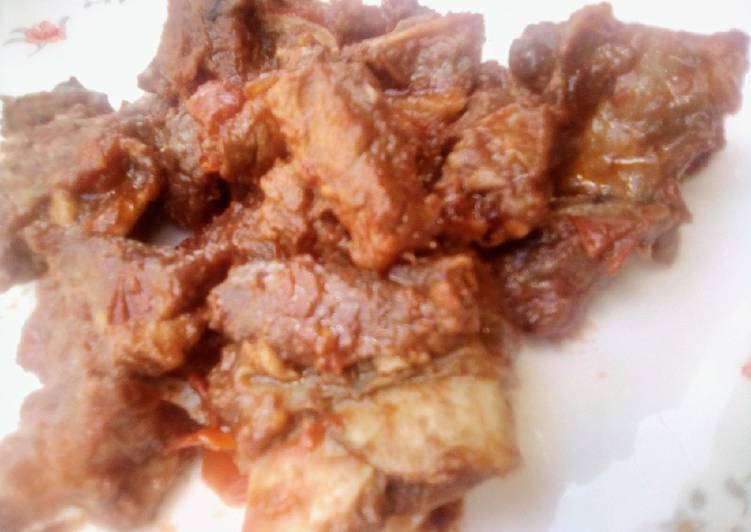 Quick fix wet fried mbuzi#Redmeatthemechallenge