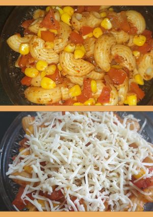 A picture of Corn tomato pasta.