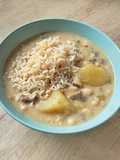 Potaje cremoso de fabes y champiñones
