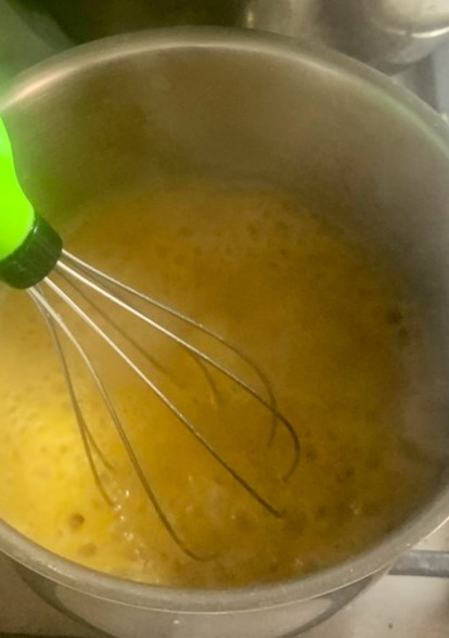 Una foto de Bechamel con Jugo de carne y verduras