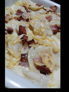 Una foto de Sorrentinos de jamón y queso