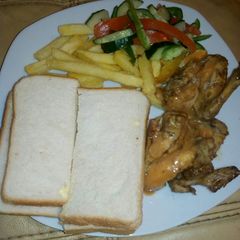 A picture of Tasty chicken wings for lunch.