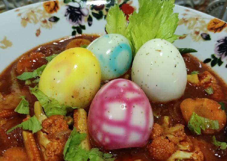 Langkah Langkah Buat 🥚🦖Telur Dinosaur Masak Paprik Ala Merdeka yang Cepat