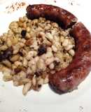 Botifarra amb seques (Butifarras con alubias blancas)