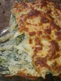 Fideos gratinados con espinaca