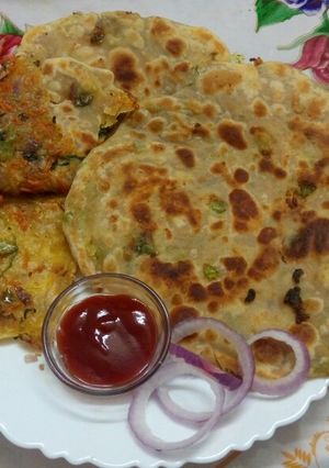 A picture of Mix veg stuffed paratha.