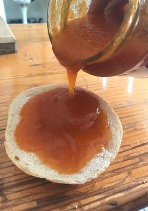 Sárgabarack lekvár naranccsal recept fotója