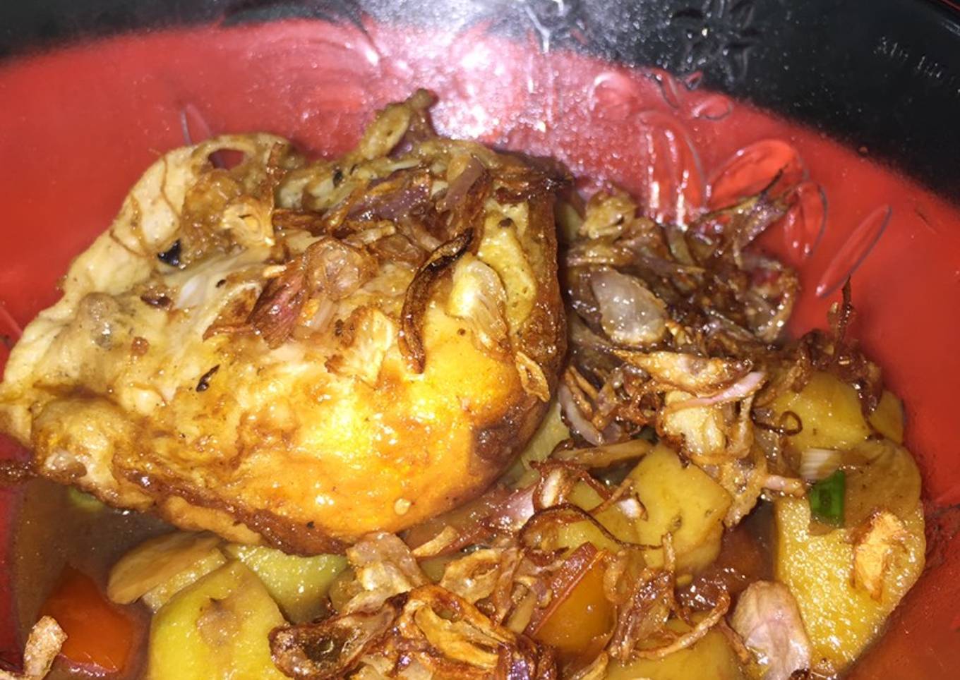 Semur telur bebek + kentang