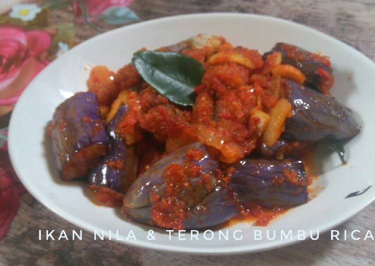 Ikan nila & terong bumbu rica