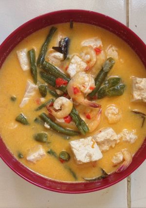 Foto resep Santan Tahu Udang Kacang Panjang Sedaappp