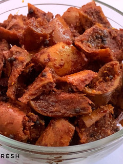 A picture of Dry Mango pickle !!.