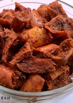 A picture of Dry Mango pickle !!.