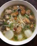 Bánh canh bột gạo chả cá