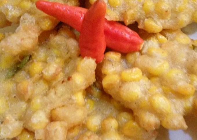 Cara praktis buat Bakwan jagung gurih renyah  menggugah selera