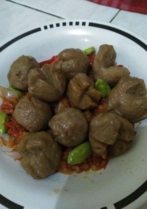 Foto resep Bakso Penyet Pete