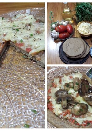 Una foto de Pizzetas De Pan De Pita Integral