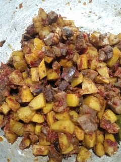Foto resep Sambel kentang balado + ati ampela