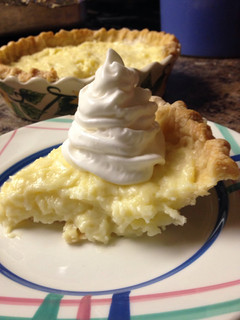 A picture of Coconut custard pie.