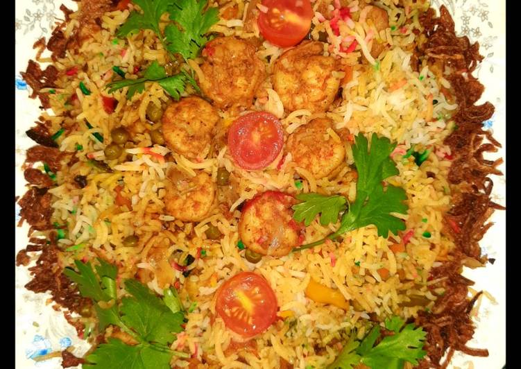 Steps to Prepare Speedy Prawn Biryani