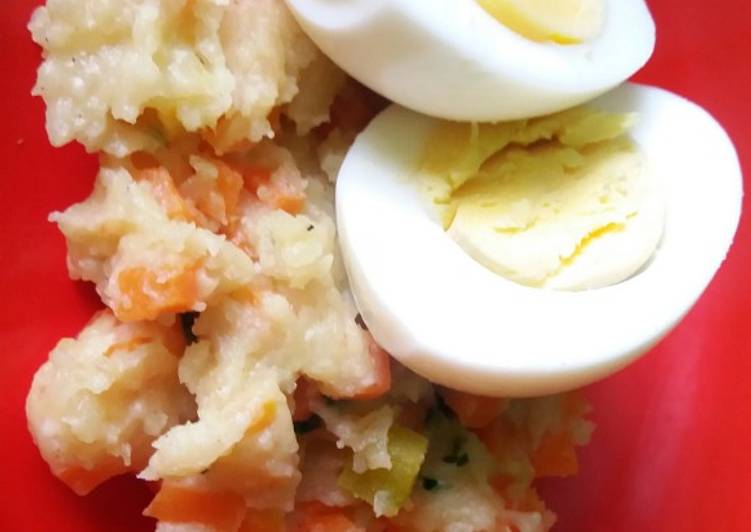 Cara Gampang Membuat Mashed potato with egg (menu diet) Anti Gagal