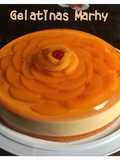 Gelatina de durazno con tres leches