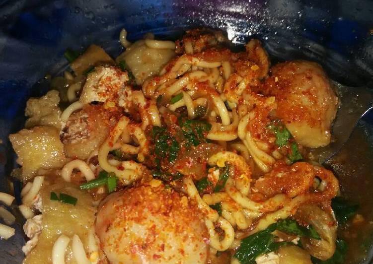 Recipe: Tasty Bakso ikan kaldu ayam super pedas💓