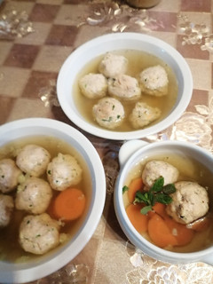 Májasos húsos Köles golyó levesbetét recept fotója